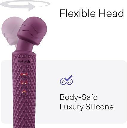 Handheld Cordless Personal Wand Massager – Waterproof, USB Rechargeable, 20 Vibration Patterns, 8 Speeds, Memory Feature, Skin-Soft Silicone for Ultimate Relaxation Tool