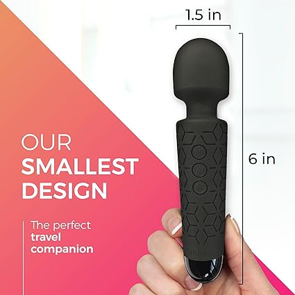 Micro Personal Massage Wand Smallest Strongest Handheld Cordless Massager, Strong Powerful Compact Perfect For Travel, Magic Stress Away, All Body Back Legs Hand Pains Sports Recovery