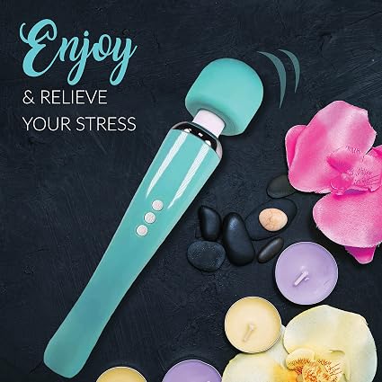 Therapeutic Cordless Massager - Powerful Massage Tool Handheld 8 Speeds 20 Patterns - Rechargeable Hand Massagers for Sore Muscles - Hand Held Massage Tool for Neck & Back