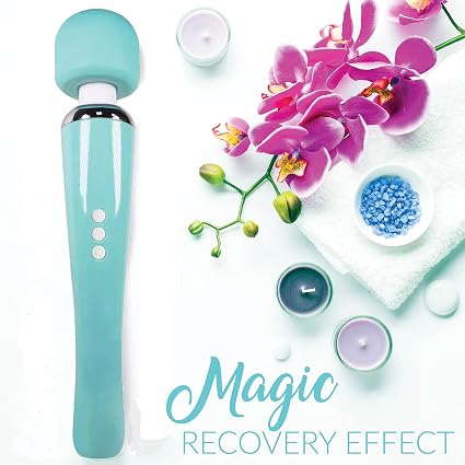 Therapeutic Cordless Massager - Powerful Massage Tool Handheld 8 Speeds 20 Patterns - Rechargeable Hand Massagers for Sore Muscles - Hand Held Massage Tool for Neck & Back